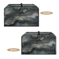 thumbnail image 6 of FOR U DESIGNS Black Gold Marble Print Microwave Oven Dust Cover Portable Microwave Oven Folding Covers Stain Resistant Toaster Oven Case Protector with Top Handle-S, 6 of 8