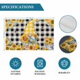 thumbnail image 6 of Gnomes Plaid Placemats Set of 8, Yellow Sunflower Farmhouse Bee Black Check Placemats for Dining Table, Place Mats for Kitchen Tabletop, Waterproof Wipeable Dining Table Mats Set, 6 of 9