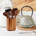 thumbnail image 5 of WEUVEB Lyement Wooden Kitchen Utensil Holder Coffee Stable Round Structure Material, 5 of 8