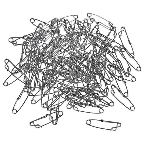 100pcs Clip de atún de material acero inoxidable Clip de línea larga Accesorios de pesca 60 mm