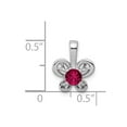 thumbnail image 3 of 925 Sterling Silver Rhodium-plated Created Ruby Pendant; for Adults and Teens; for Women and Men, 3 of 4