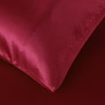 thumbnail image 4 of Unique Bargains Satin Sheet Set Luxury Polyester Bed Set 4 Pcs Queen Burgundy, 4 of 8