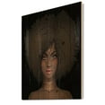 thumbnail image 2 of Designart 'Portrait of Afro American Woman III' Modern Print on Natural Pine Wood, 2 of 5
