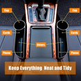 thumbnail image 2 of Organizador de espacio para asiento de coche entre el asiento delantero y la caja de almacenamiento, consola de piel sintética de primera calidad con portavasos, bolsillo para el interior del coche para artículos esenciales (para el lado del conductor) Master ER, 2 of 5
