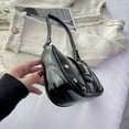 thumbnail image 5 of Yucurem PU Leather Chic Hobo Bag Adjustable Strap Women Y2K Messenger Bag (Black), 5 of 8