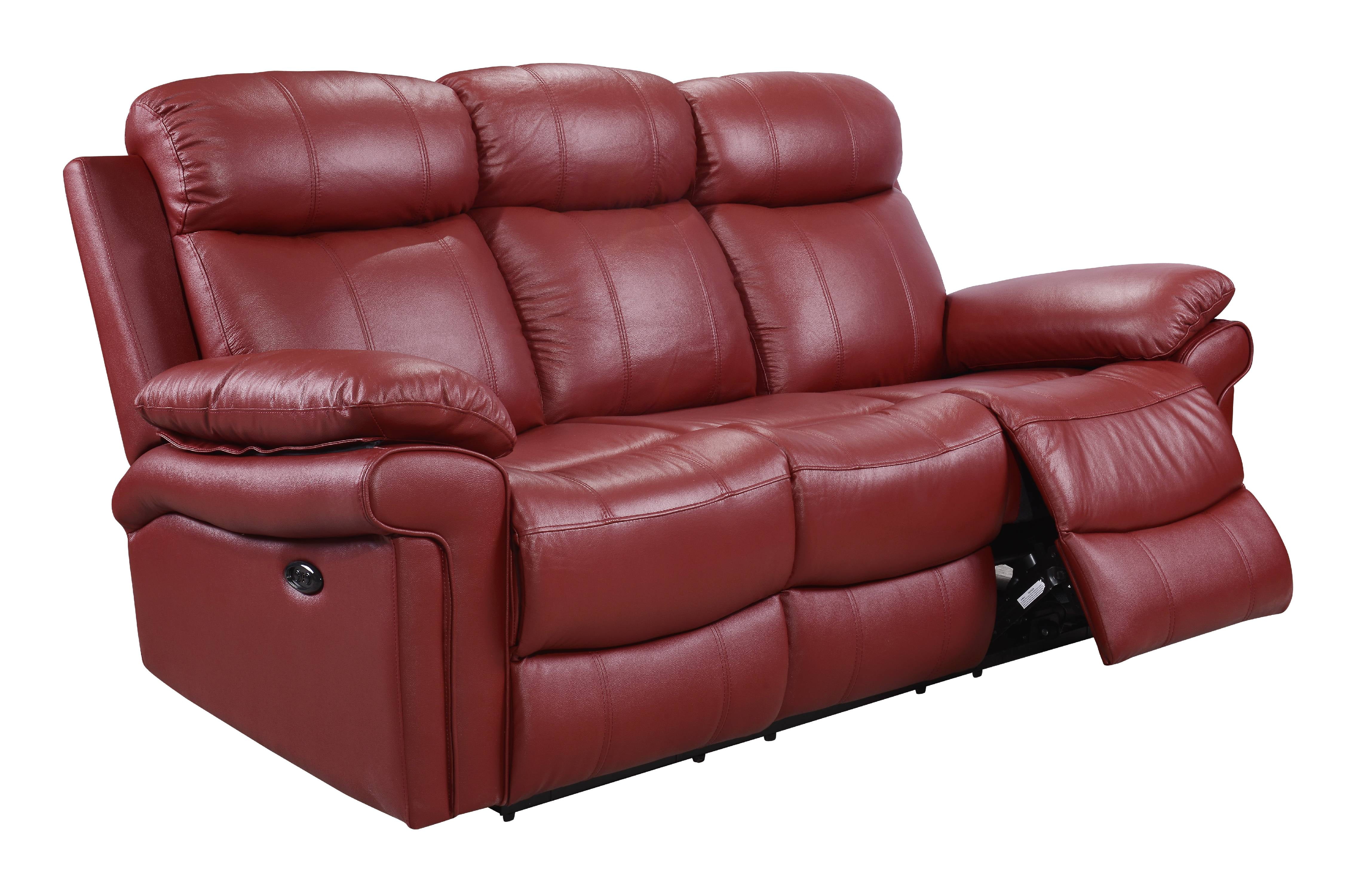 Hudson Power Reclining Top Grain Leather Sofa