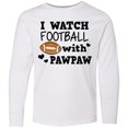 thumbnail image 3 of Inktastic I Watch Football with My Pawpaw Long Sleeve Youth T-Shirt, 3 of 5