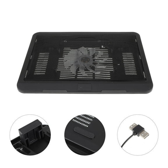 Worgeous Notebook Cooling Bracket Laptop Cooling Pad Black 1Pcs