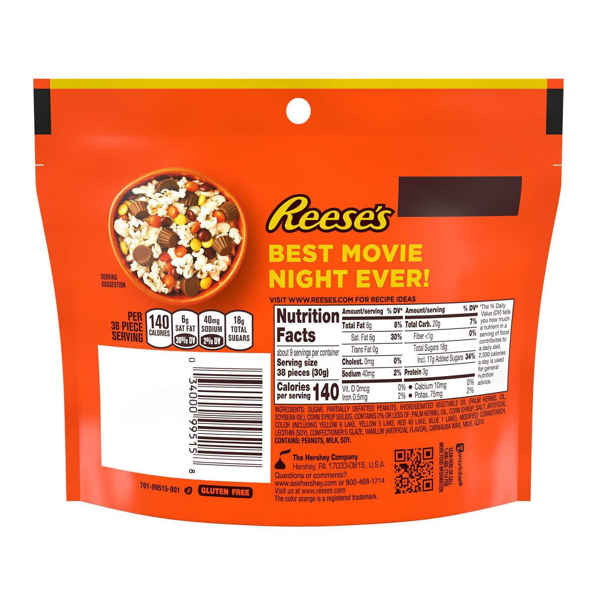 Reese's Pieces Chocolate Candy - 9oz - Pack of 2