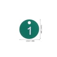 thumbnail image 2 of CATIEBYE 100pcs number tags Green PVC Circular Key Organization for Dorm Keys Saunas, 2 of 8
