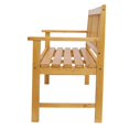 thumbnail image 3 of SalmonMore 44in Outdoor Patio Wooden Bench Teak Color, 3 of 11