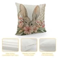thumbnail image 4 of PHYHOO  Easter Pillow Covers,Rabbit Floral Decorations Holiday Farmhouse Decorative Spring Pillow Case for Home Sofa Couch, 4 of 5