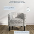 thumbnail image 4 of BELLEZE Accent Arm Club Chair in Linen Fabric - Highland (White & Brown), 4 of 7