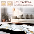 thumbnail image 2 of ODIKA 8'x10' Machine Washable Non-Slip Area Rug, Lezlee Abstract Marble Veins Modern Gold Border High Traffic Rug, White, 129308, 2 of 7