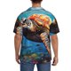 thumbnail image 3 of Fotbe Colorful Underwater Sea Turtle Camisa Estampada de Manga Corta para Hombre, Casual de Verano, Estilo Playero, Sin Arrugas-4X-Large, 3 of 5