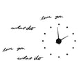 thumbnail image 2 of Reloj De Pared De Bricolaje Sin Marco, Innovador Reloj De Pared De Bricolaje Reloj De Pared De Bricolaje Sin Marco, Superficie De Espejo Adhesivo De Pared Para Sala De Estar, Amonsee Negro, 2 of 8