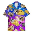 thumbnail image 7 of Funny Galaxy Cat Taco Hawaiian Shirt For Men Cat Lover Space Shirt Mens Hawaiian Shirts Short Sleeve Button Down Shirt Men, 7 of 7
