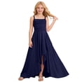 thumbnail image 2 of LYHaoo Girls Party Dress With Ruffled Tiered Hem And Strapless Crinkle Waist Design For，Girls Casual Dresses Sizes 13-14 Years Blue, 2 of 7