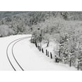 thumbnail image 2 of Vitaly Geyman 18x14 Gallery Wrapped Canvas Wall Art Titled - Snow Railroad, 2 of 4