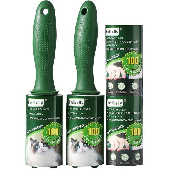 Extra Sticky Lint Rollers Pet Hair Remover for Laundry Clothes Furniture Carpet,Total 400 Sheets Refills Dog Cat Brush Couch