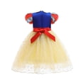 thumbnail image 2 of Girls Princess Lace Costume Puff Sleeve Tulle Dress Up Birthday Party Cosplay Christmas Outfits, 2 of 6
