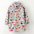 thumbnail image 5 of lnmuld Raincoats for Kids Stylish Girls Hooded Raincoat with Playful Cartoon Print Fashionable Windproof Trench Coat Outerwear for Young Ladies Size:6-7 Years, 5 of 9