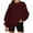 Wine, variant on ICHUANYI Womens Fashion Shirt Causal Loose Crewneck Sweatshirt Oversized Long Sleeve Solid Pullover Tops Fall Winter Clothing 2023