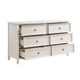 thumbnail image 6 of White Finish 5pc Set Bedroom King Classic Bed Nightstand Chest Dresser Mirror Classic Furniture, 6 of 7