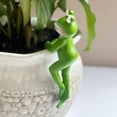 thumbnail image 3 of Yucurem Funny Frog Figurines, Resin Hanging Sculpture Outdoor Statue Plant Pot Decorations for Home Garden Fence Balcony Patio Lawn Yard Ornaments (Left), 3 of 7