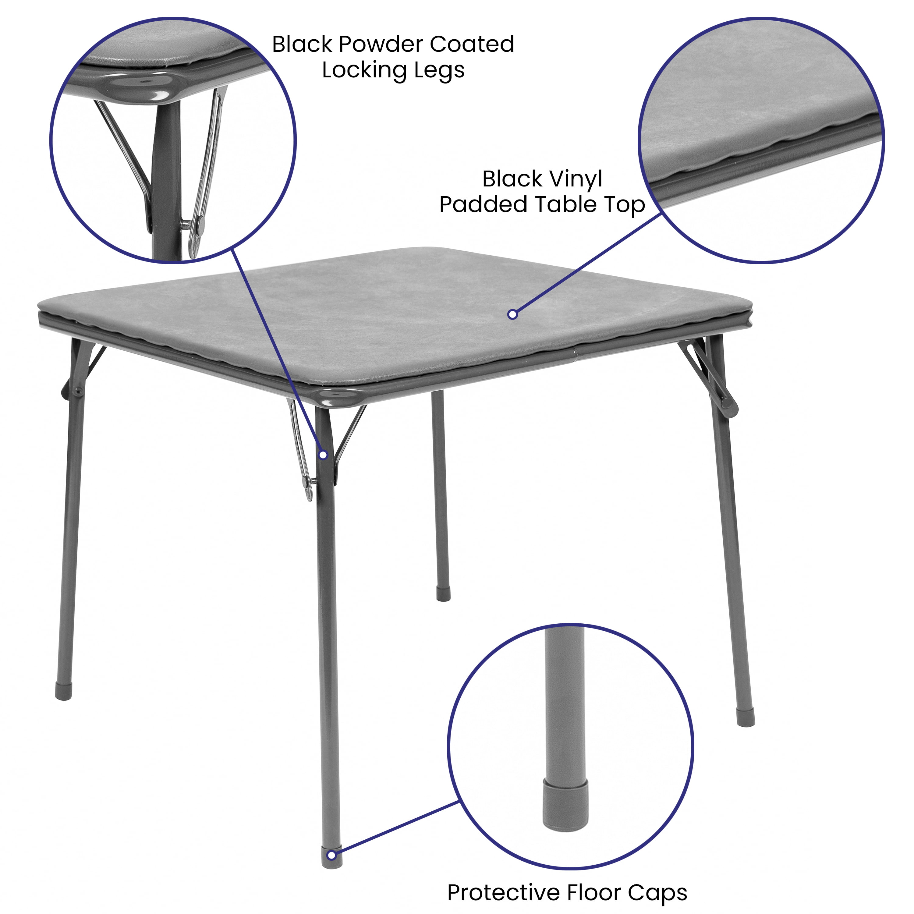 Emma + Oliver Kids Gray 5-Piece Folding Activity Table & Chair Set photo 6