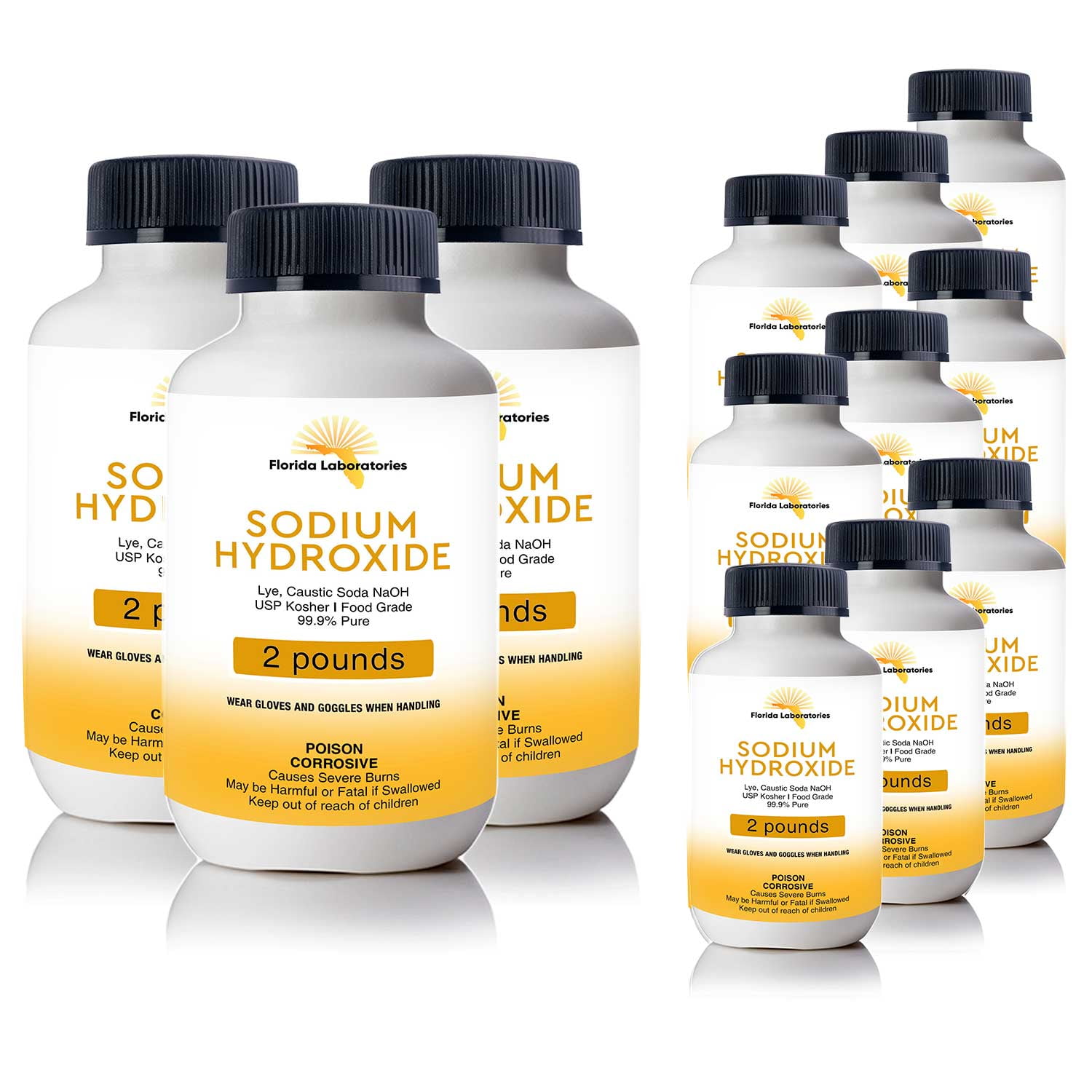  9 Lbs Food Grade Sodium Hydroxide Lye Evenly-Sized