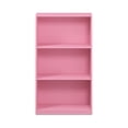 thumbnail image 2 of Pemberly Row Engineered Wood 3-Tier Bookcase Storage Shelves in Pink, 2 of 5
