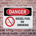 thumbnail image 5 of Diesel Fuel No Smoking OSHA Danger Rigid Plastic Sign 14 Inch x 10 Inch - 5 Pack, 5 of 8