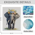 thumbnail image 3 of Diamond Art Kits for Adults - 5d Elephant Floral Crown Bliss Diamond Painting for Adults, Diamond Art for Adults Beginners, Diamond Painting Kits for Adults for Home Wall Decor, 3 of 7