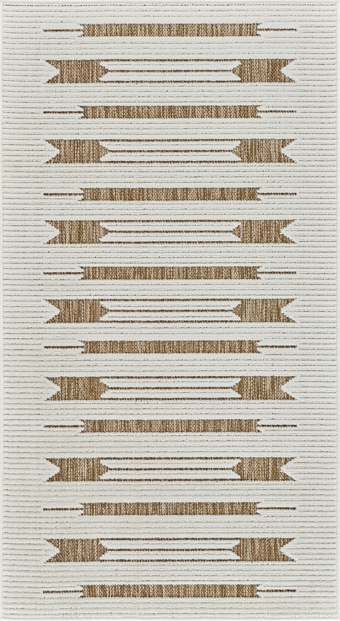 Rug Branch Maise Abstract Indoor Outdoor Area Rug, Beige Brown, Modern - Entryway, Hallway, Bathroom, and Kitchen