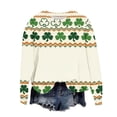 thumbnail image 4 of Womens St Patricks Day Sweatshirts Crew Neck Loose Holiday Green Print Shirts Casual Comfy Pullover Tops (M, Green M), 4 of 7