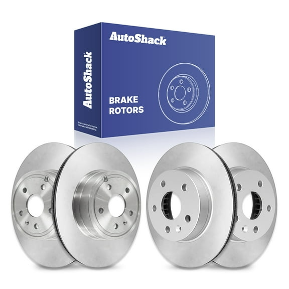 AutoShack Front Vented & Rear Vented Coated Brake Rotors 4-PC Set Replacement for 2010-2017 Chevrolet Equinox 2010-2017 GMC Terrain ArmorStop