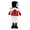Red, variant on Christmas Soldier Telescopic Figure Retractable Height Adjustable Faceless Ornament Christmas Festive Decoration