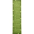 thumbnail image 1 of Unique Loom Del Mar Collection Tapis de Course Transitionnel Contemporain, 2' 7" x 10', Vert/beige, 1 of 1