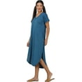 thumbnail image 3 of Stylore Women's Nightshirt Short Sleeve Nightgown V-Neck Sleepwear Posidon 3XL, 3 of 6