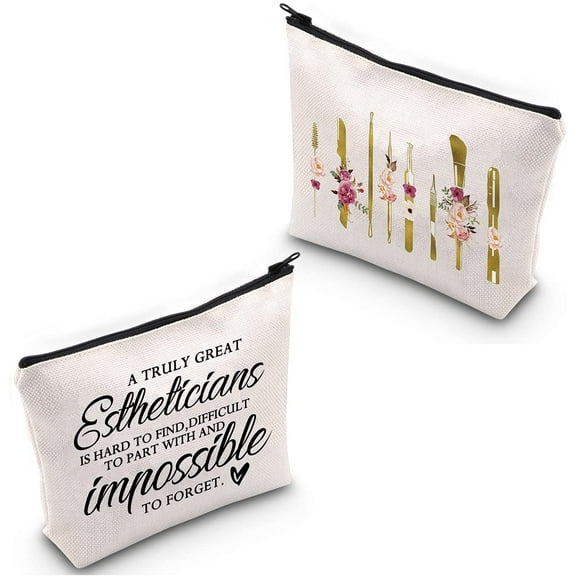 Estheticians Makeup Bag Gift A Truly Great Estheticians is Hard to Find Difficult To Part with and Impossible to Forget Cosmetic Bag Beautician Gift