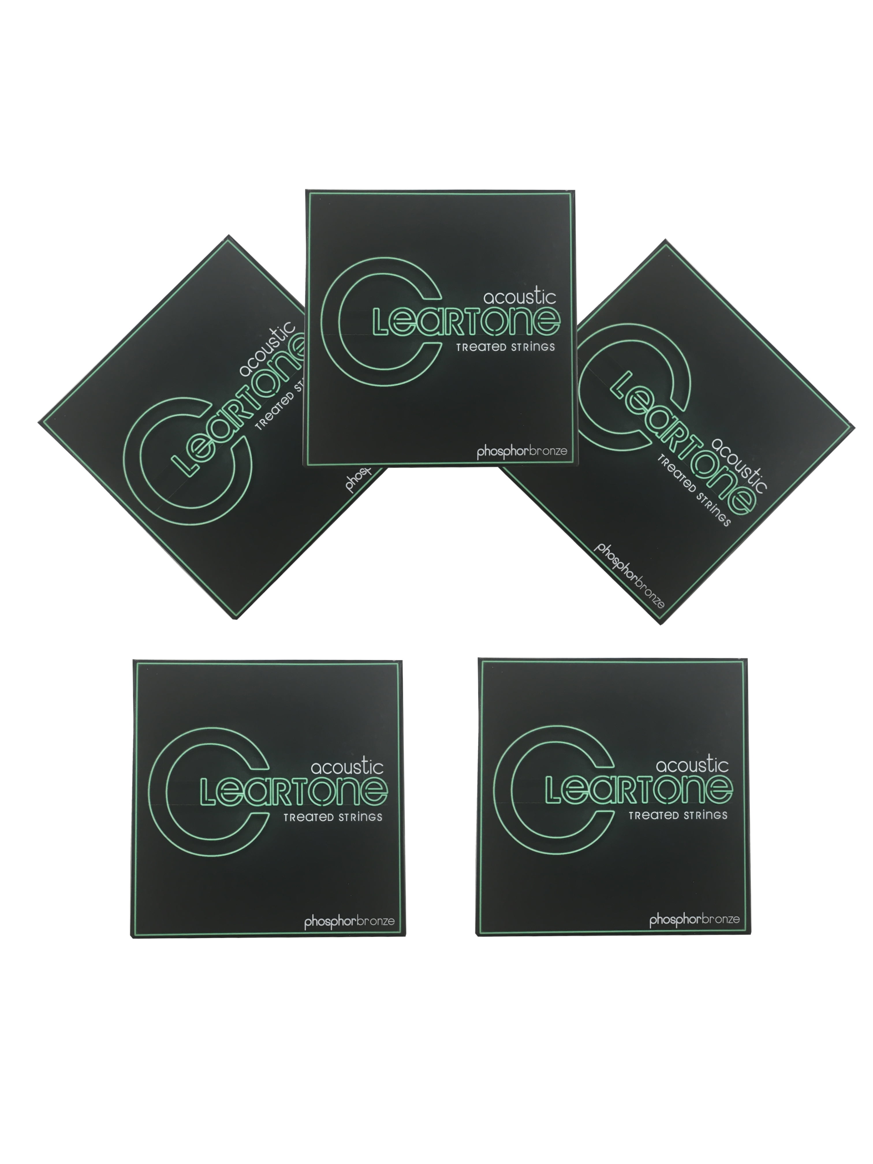 Cleartone Guitar Strings 5-Pack Acoustic Phosphor Bronze Bluegrass 12-56 Treated