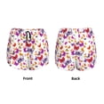 thumbnail image 3 of Honeii watercolor butterflies print a double-layered women's running short, ideal for gym, tennis, and various activities, complete with a practical pocket-Medium, 3 of 7
