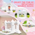 thumbnail image 2 of Casa hinchable FINCOME blanca con tobogán para niños, 2 of 8