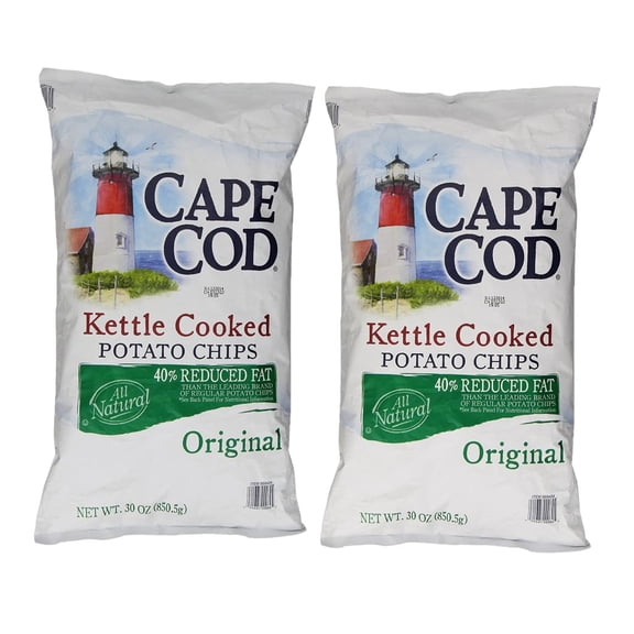 2 Pack | Cape Cod Original Reduced Fat Potato Chips, 30 Ounce