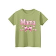 thumbnail image 5 of MKOSPLRT Cute Mama Shirts for Girl Short Sleeve Mother's Day T Shirts Crew Neck Funny Mama Letter Print Tees Loose Fit Tops 2-14 Years, 5 of 7
