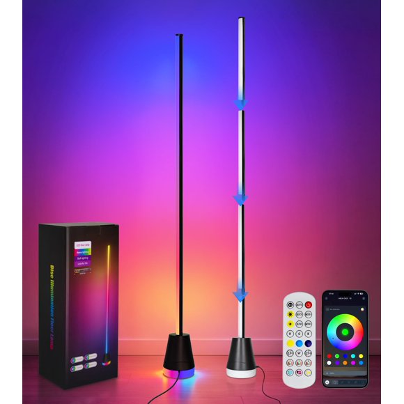 Lámpara de pie Caelumslvd Smart RGB LED de 16 millones de colores con control remoto