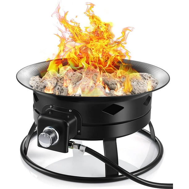 Kohree Propane Fire Pit For Camping 58 000 Btu Portable Gas With Cover Carry Kit Line Outdoor Bowl 19 Dia Auto Ignition Rv Backyard Deck Patio Kohree Propane Fire Pit For Camping 58, Portable Propane Fire Pit Canada