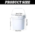 thumbnail image 3 of 3 Liters Gallon Bucket With Lid - Plastic Buckets With Handles Screw Lids & Handle Reusable Storage Containers for Salad Bucket, White, 3 of 5