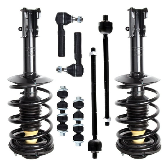 CCIYU Complete Suspension Kit Fit 01 02 03 04 05 06 07 08 09 10 for Chrysler PT Cruiser Includes Strut Spring Assembly, Stabilizer Bar Link Kit, Tie Rod End